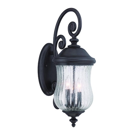 Homeroots 24 x 9 x 13.5 in. Bellagio 3-Light Black Coral Wall Light 398372